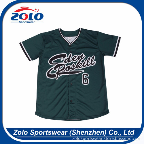 Popular and the newest dye sublimation women baseball jersey